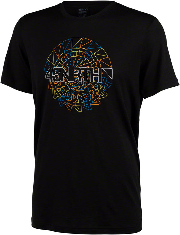 45NRTH Rune Wool T-Shirt - Unisex Black Large