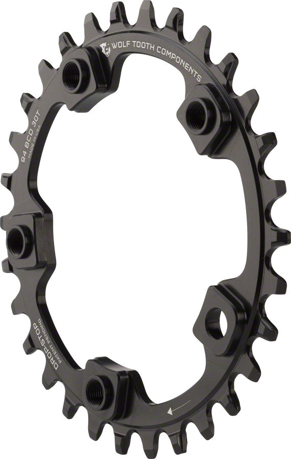 Wolf Tooth 94 BCD Chainring - 32t 94 BCD 5-Bolt Drop-Stop Black