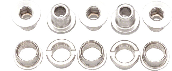 Problem Solvers Double Chainring Bolts Silver Stainless